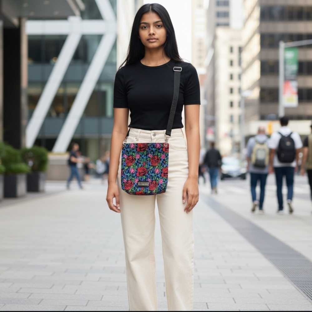 Betsey Johnson Vibrant Floral Crossbody Bag